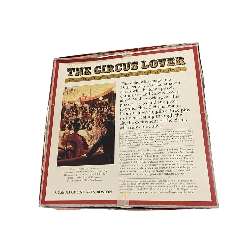 Vintage 1995 Museum of Fine Arts Boston The Circus Lover 750 Pc Puzzle